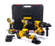 Аккумуляторный набор DeWalt 4в1 48V ( 4 АКБ+ Шуруповерт+ Перфоратор+ Болгарка+Гайковерт )